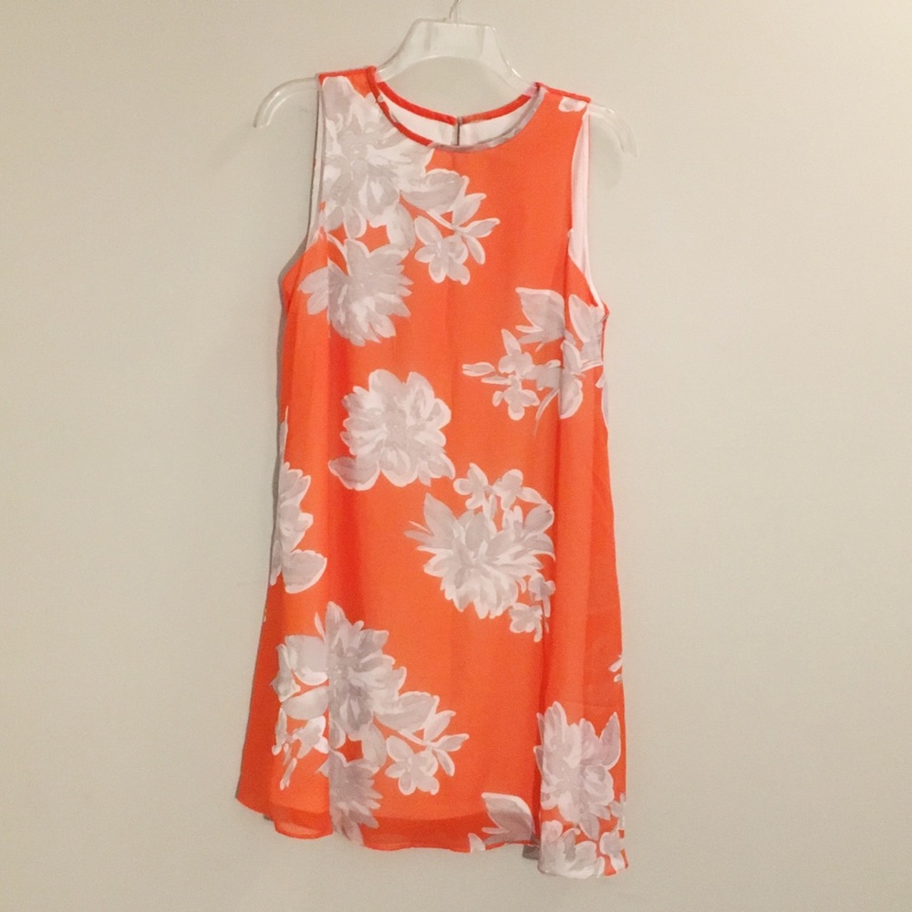 Jessica H Dress - Orange and Grey